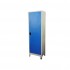 Dulap metalic materiale curatenie, cu picioare, 60x40x180 cm, gri/albastru